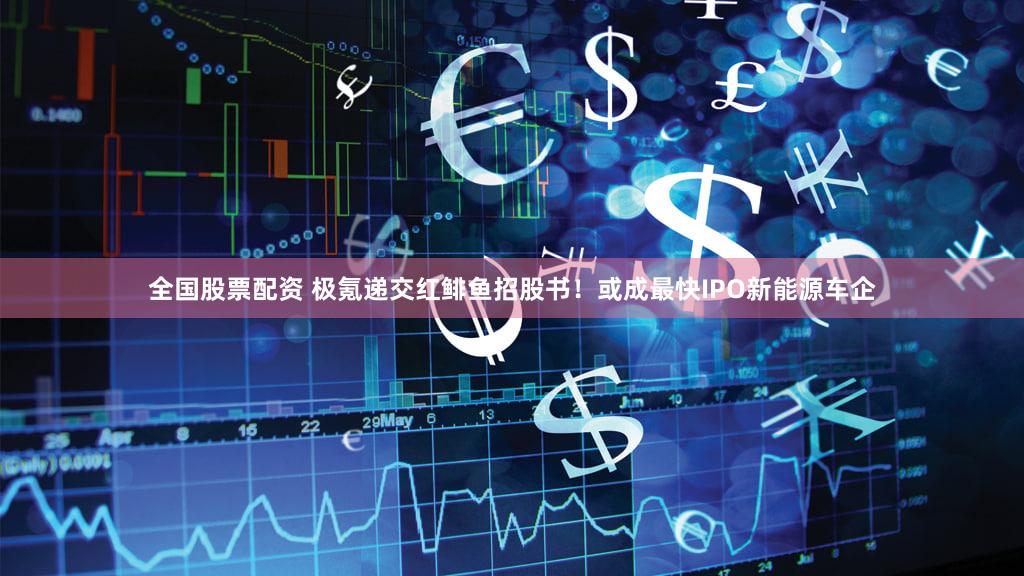 全国股票配资 极氪递交红鲱鱼招股书！或成最快IPO新能源车企