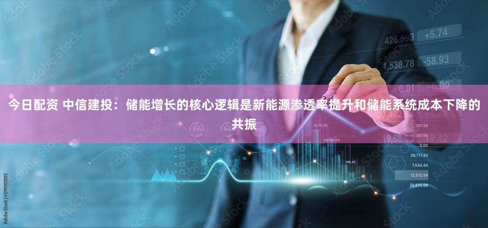 今日配资 中信建投：储能增长的核心逻辑是新能源渗透率提升和储能系统成本下降的共振