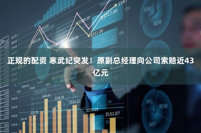 正规的配资 寒武纪突发！原副总经理向公司索赔近43亿元