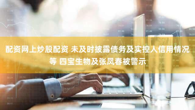 配资网上炒股配资 未及时披露债务及实控人信用情况等 四宝生物及张凤春被警示